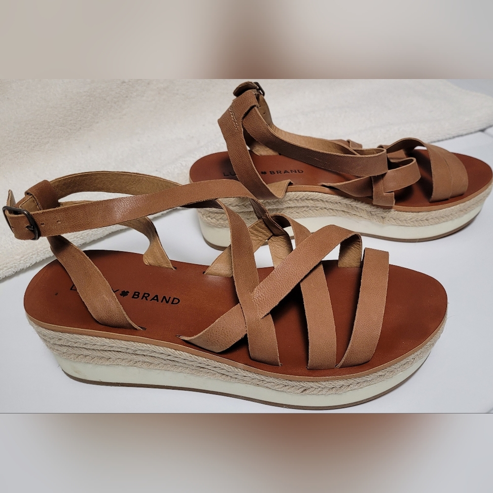 Lucky Brand Jokepa Wedge Sandal Size 8.5